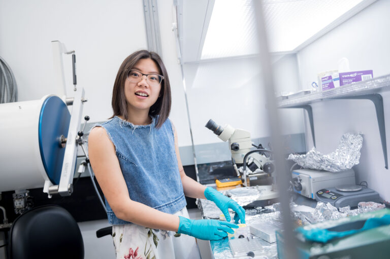 Cissy Suen, a graduate student in the International PhD Program in Quantum Materials pictured at SBQMI at UBC.
